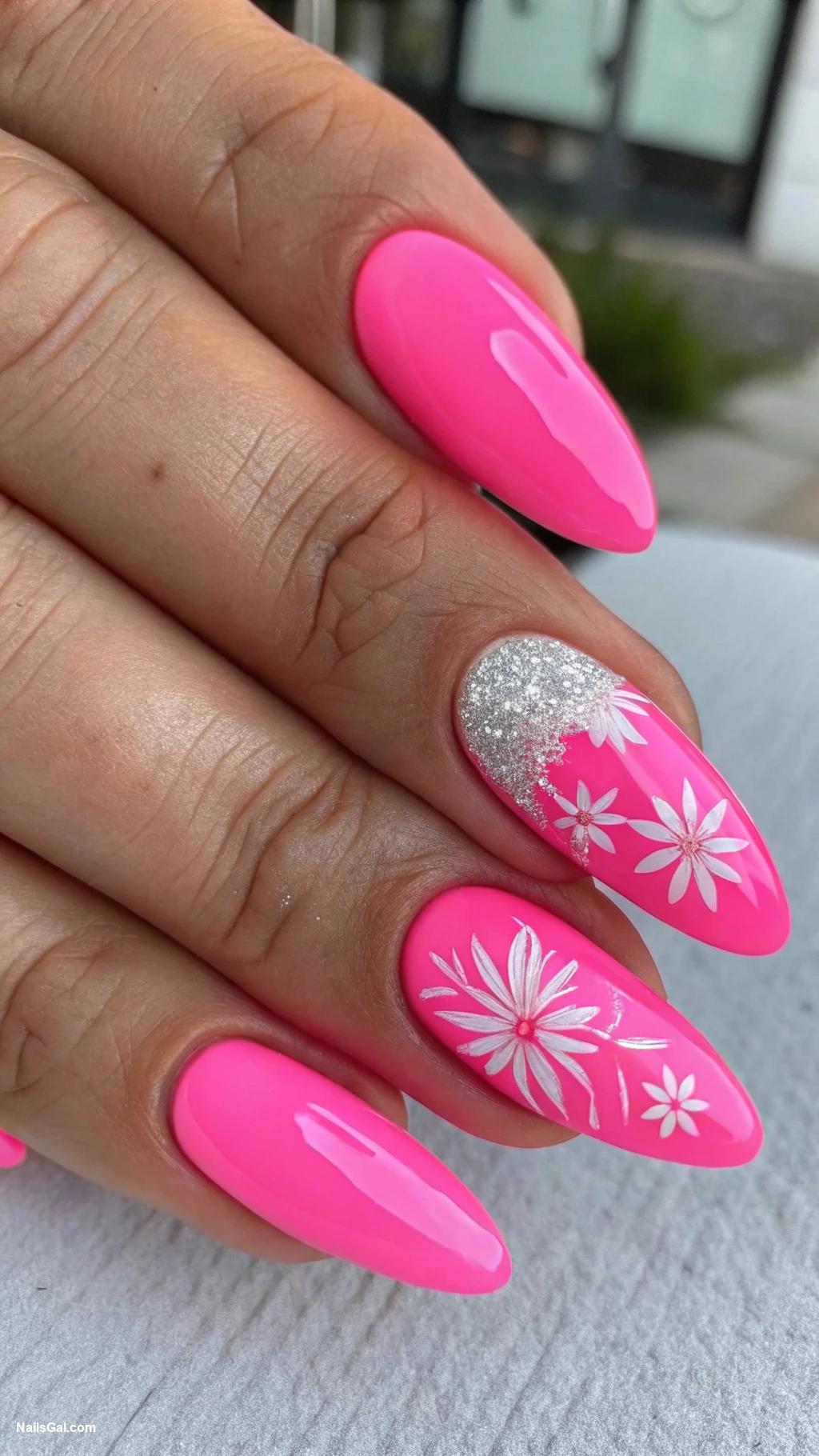 best summer nail colors Neon Pink A fun and eye catching neon pink perfect for summer festivals