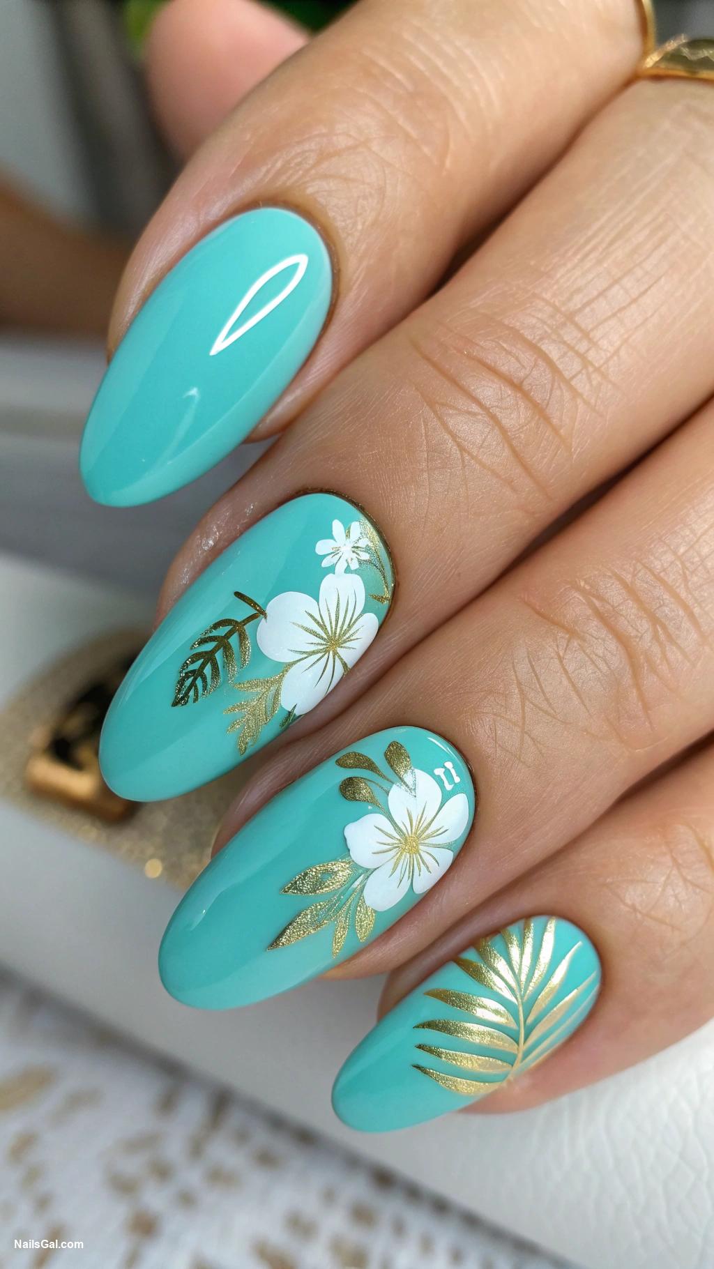 best summer nail colors Tropical Teal A bright teal that captures the essence of tropical vacations