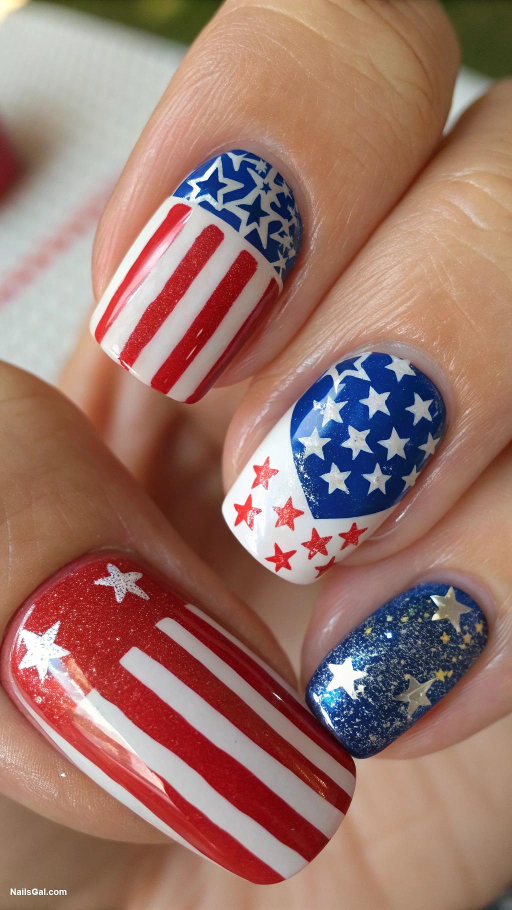 patriotic nails Flag inspired nail wraps for an easy and stylish look