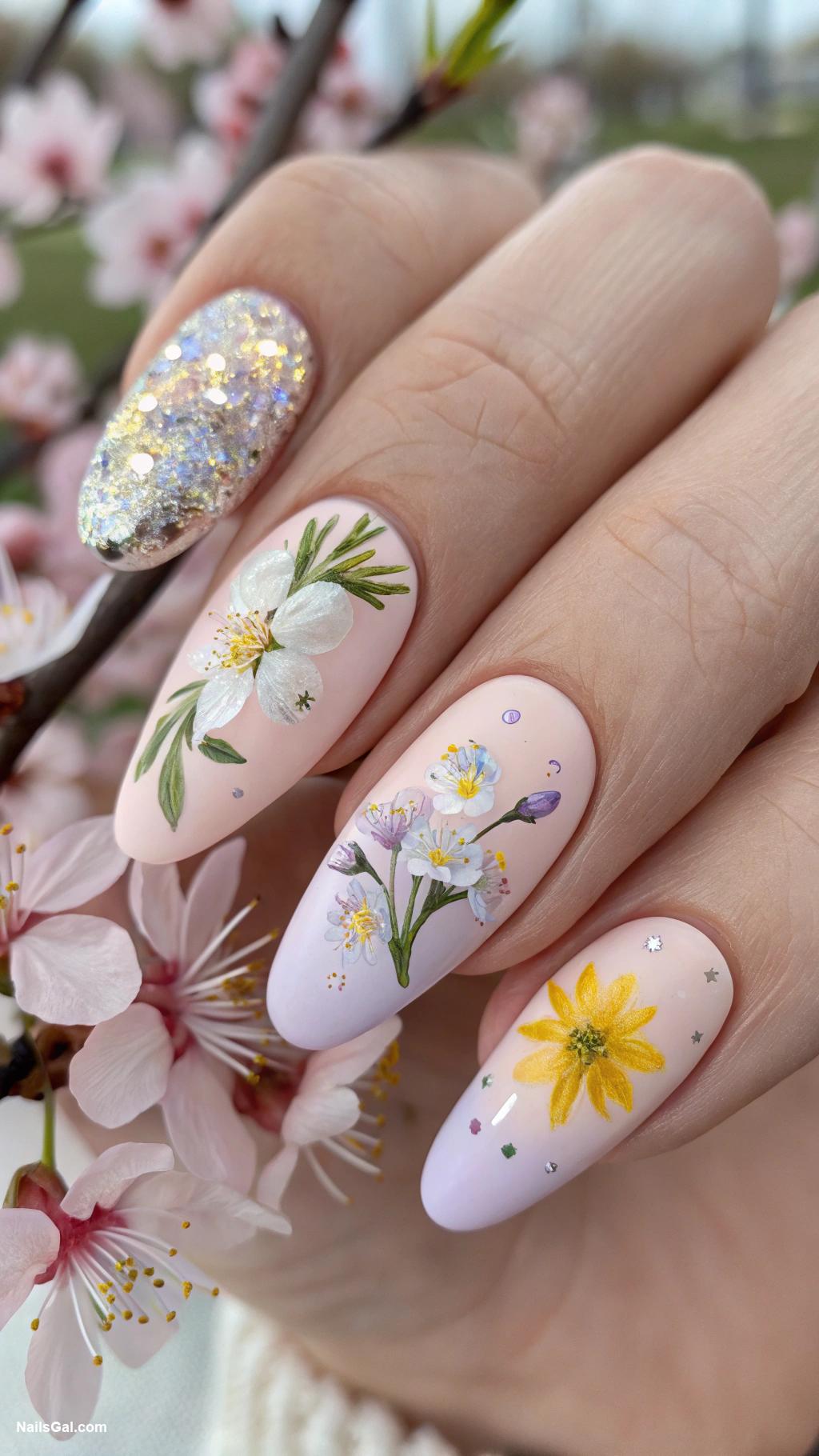 birthday nails Seasonal flowers for a spring birthday
