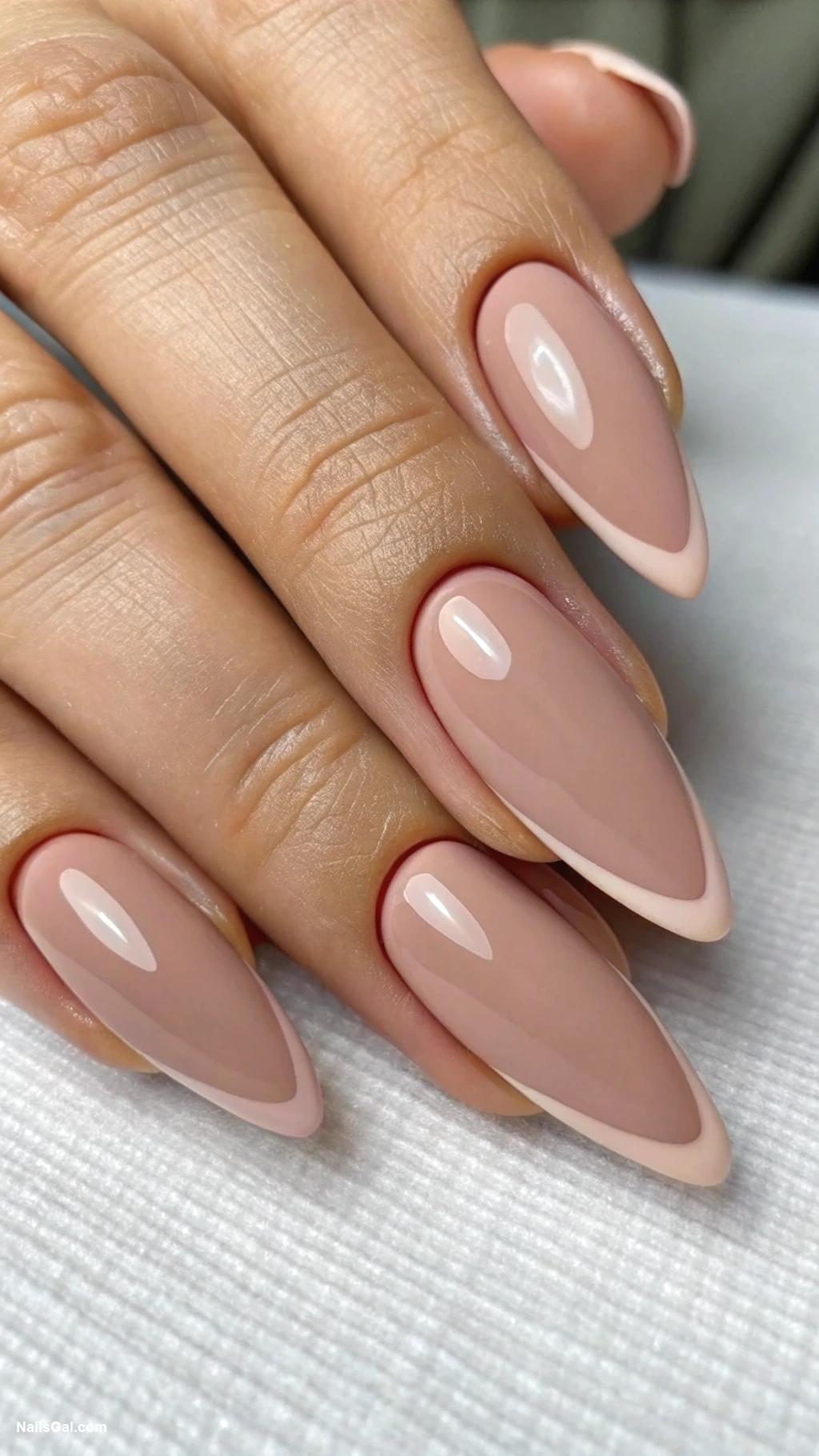 classy nails Matte finish with glossy tips