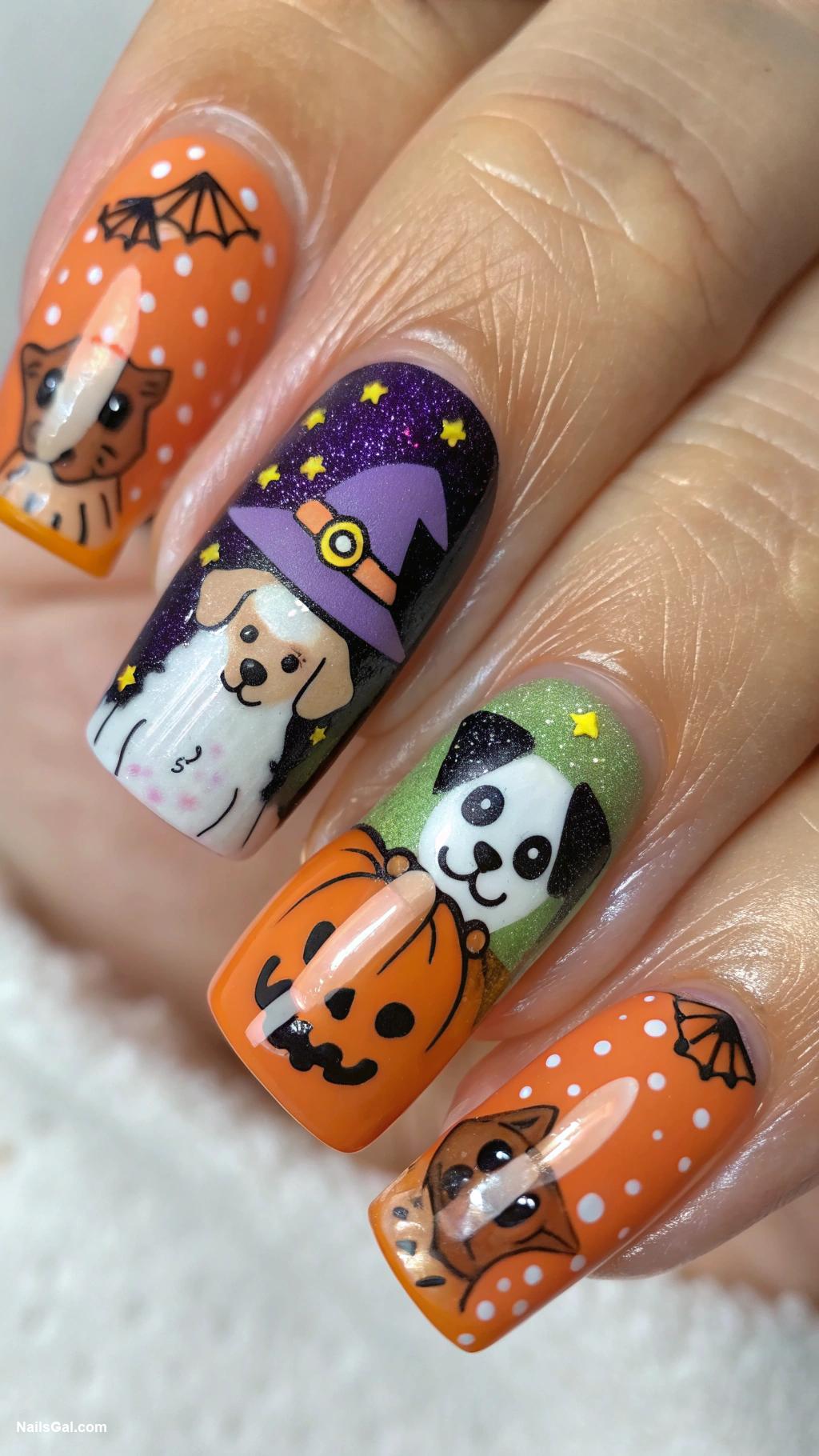 dog nails Dogs in Halloween costumes