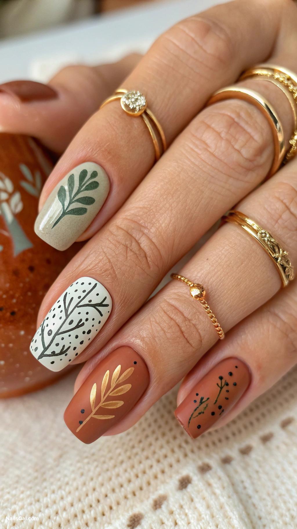 earthy nail art Earthy clay pot inspirations