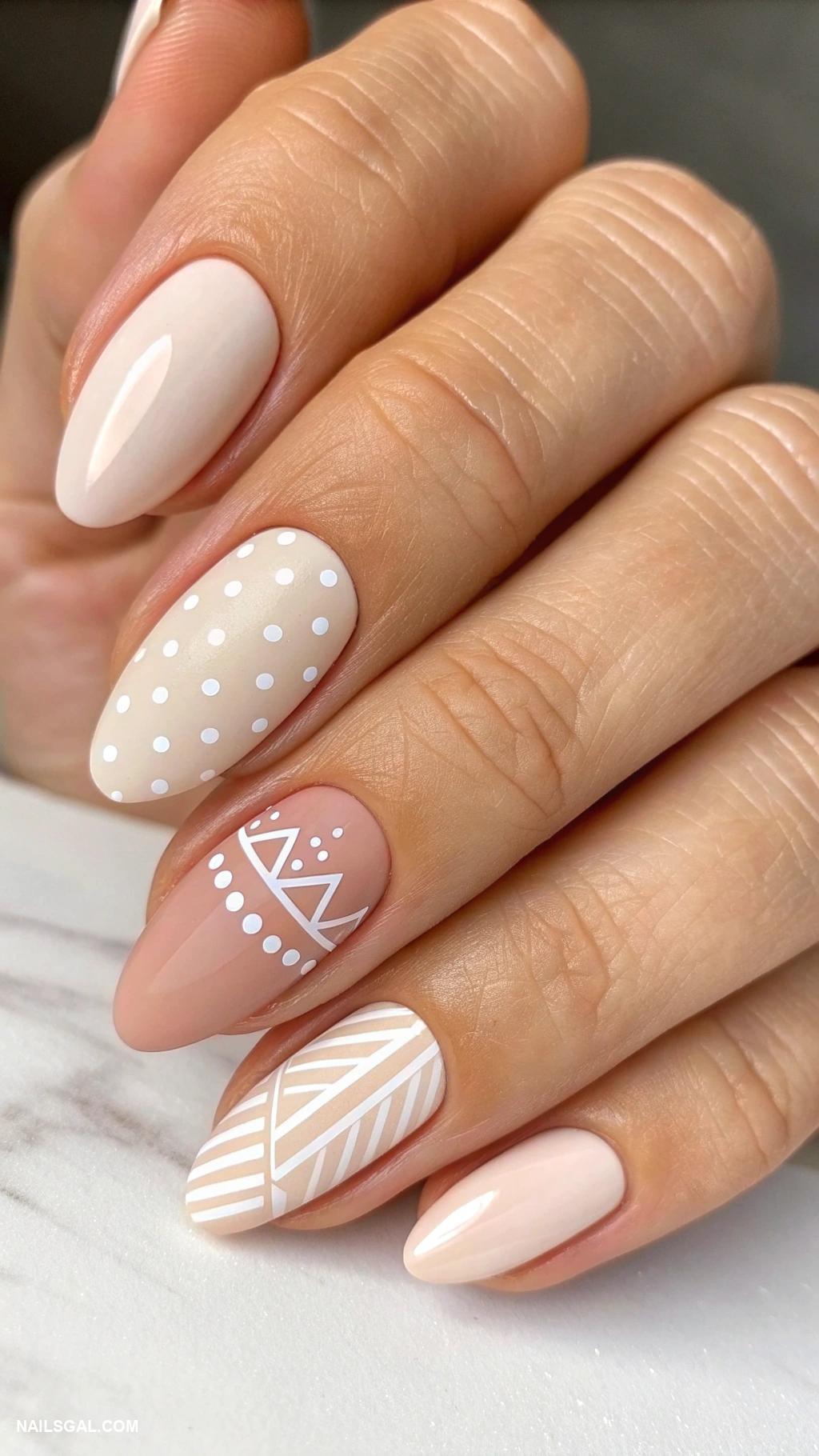 casual nails Minimalist lines with negative space