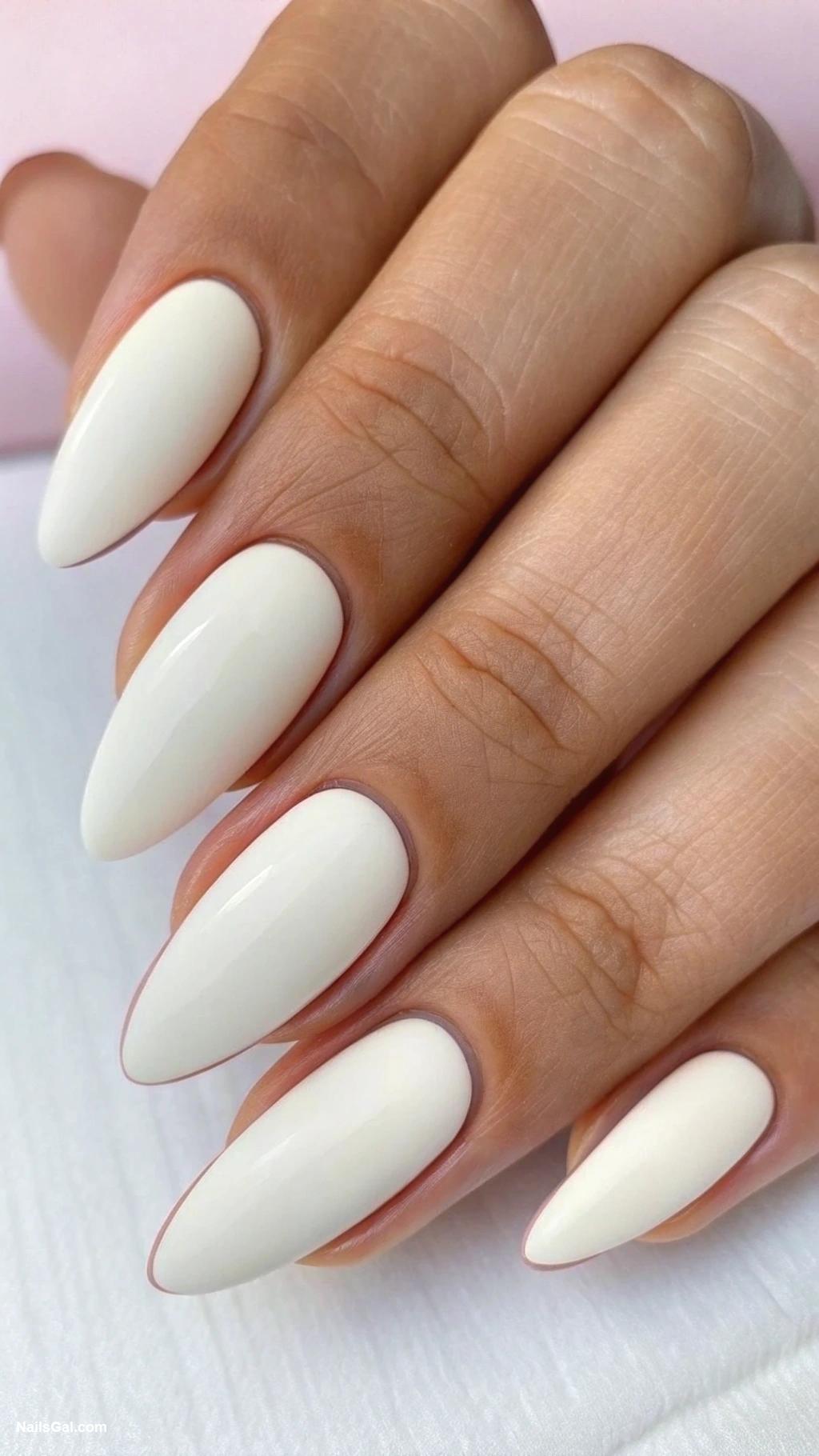 milky nails Matte finish for a sleek look