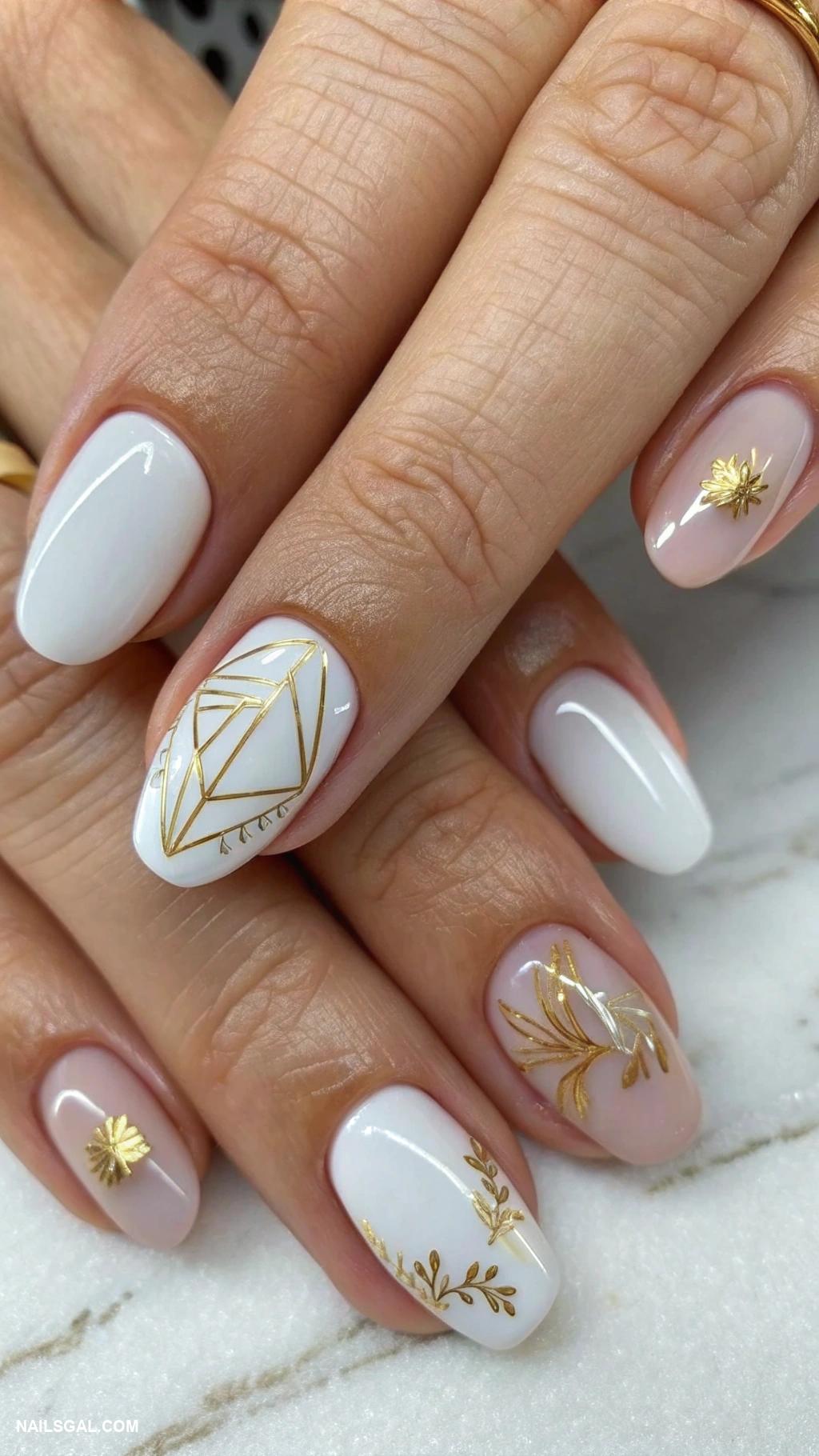 old money nails Classic French with a twist