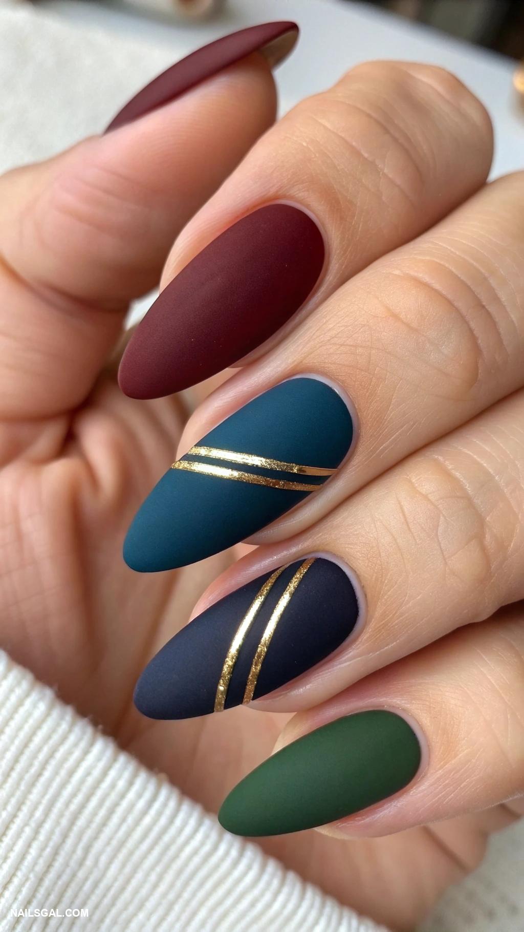 old money nails Matte finish on deep shades