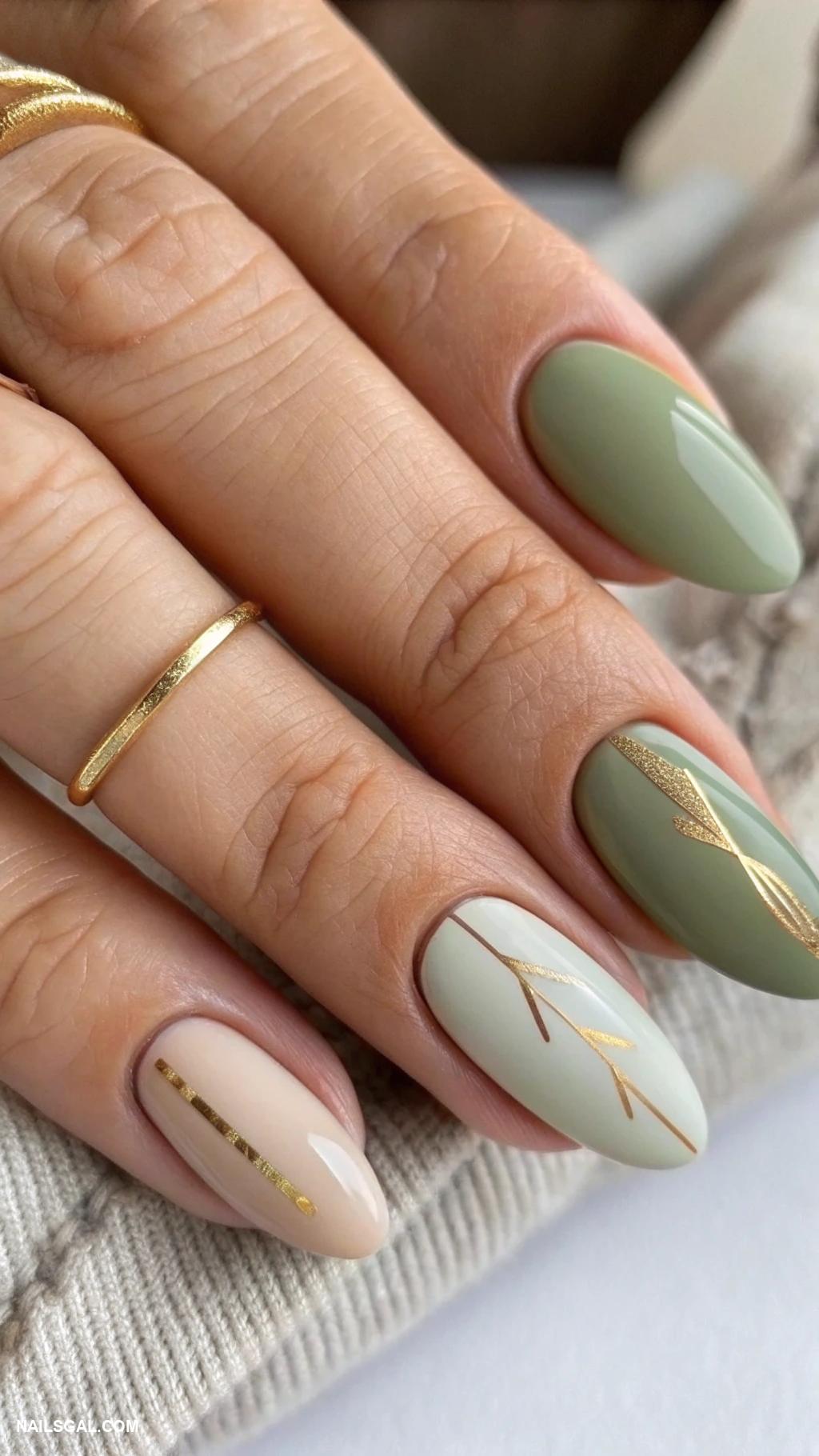 old money nails Muted earth tones palette