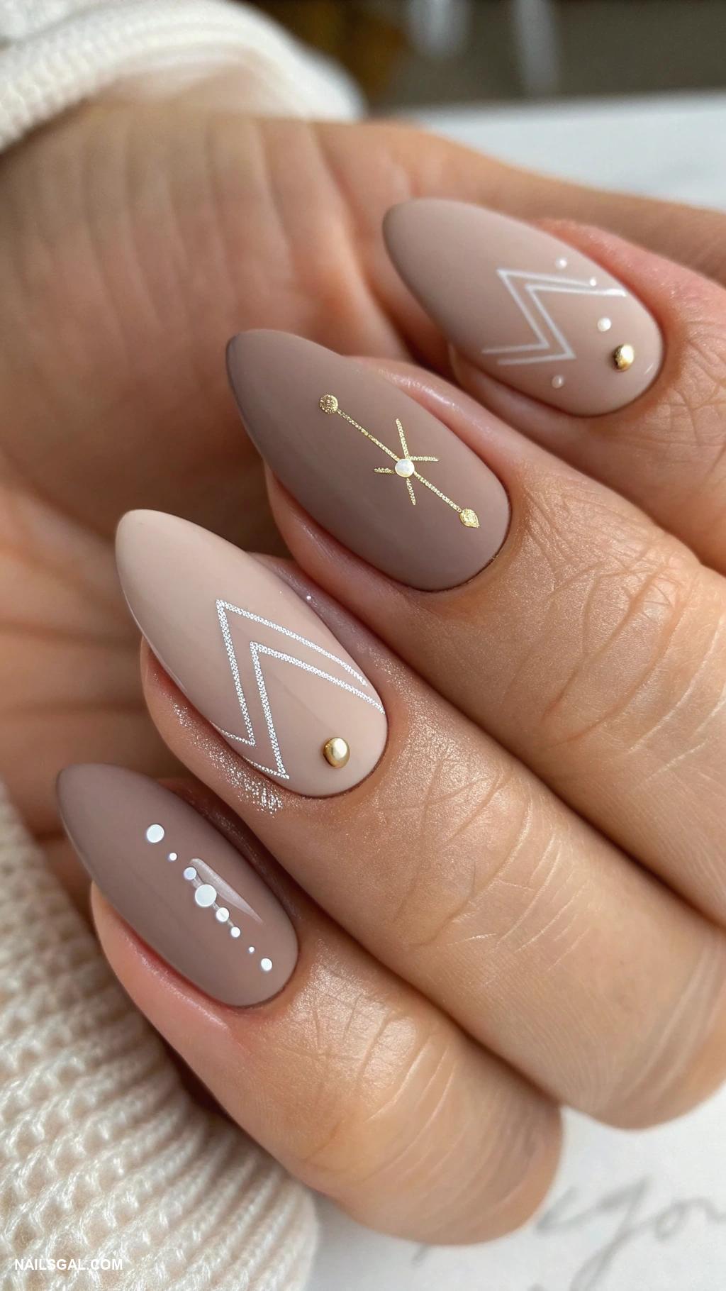 November nails Chic taupe with matte finish
