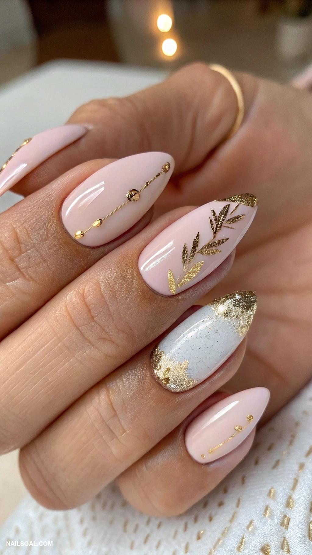elegant nails Matte finish with glossy tips