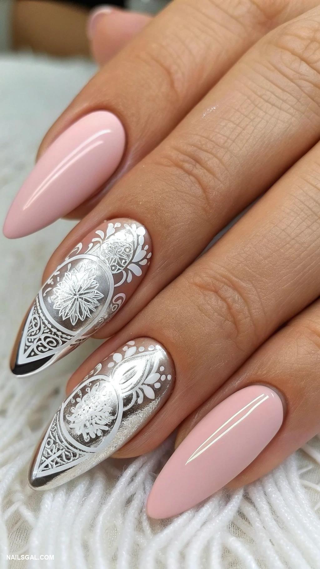 chrome nails Chrome tips with matte base color