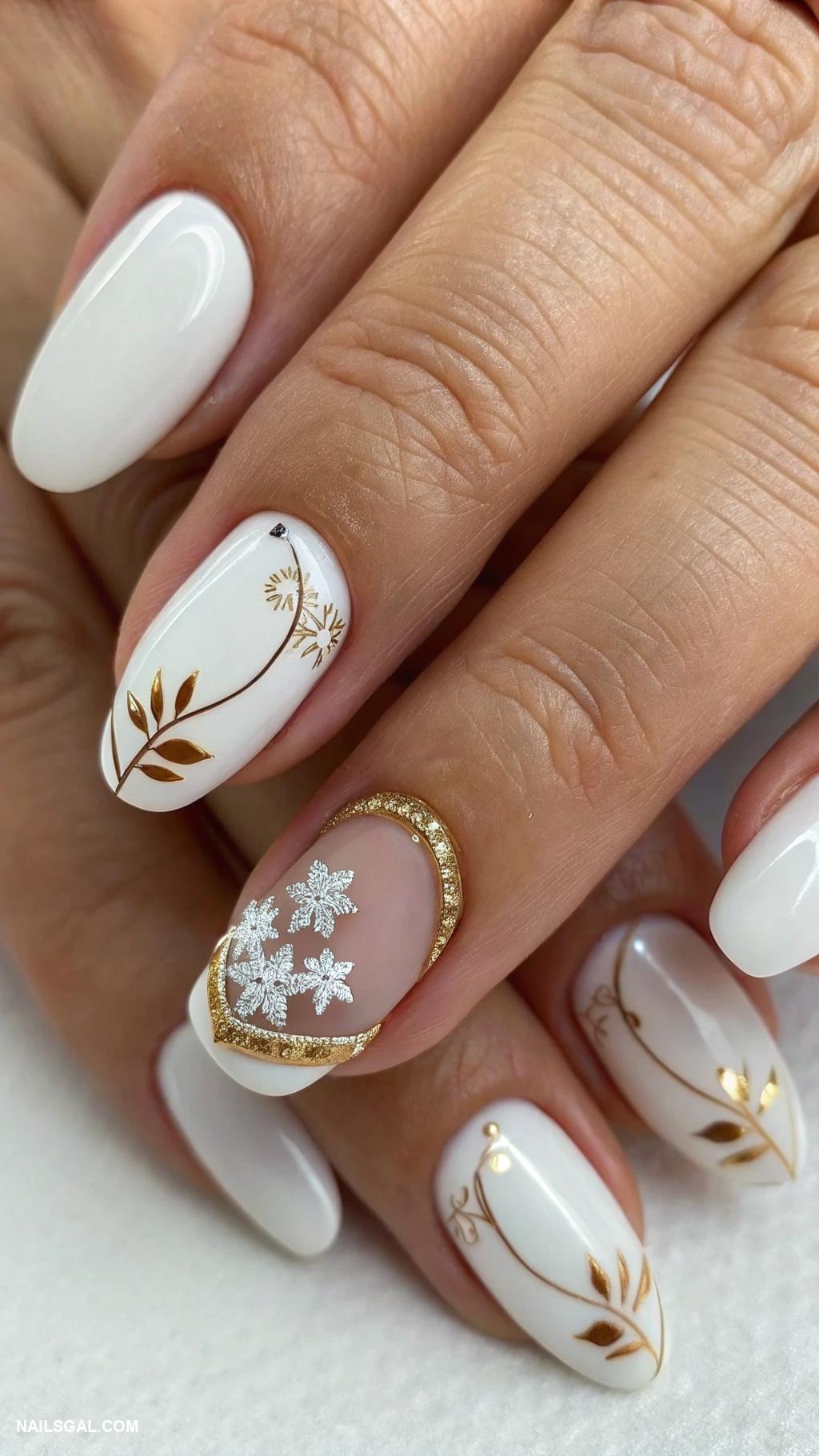 January nails Classic French tips with a twist