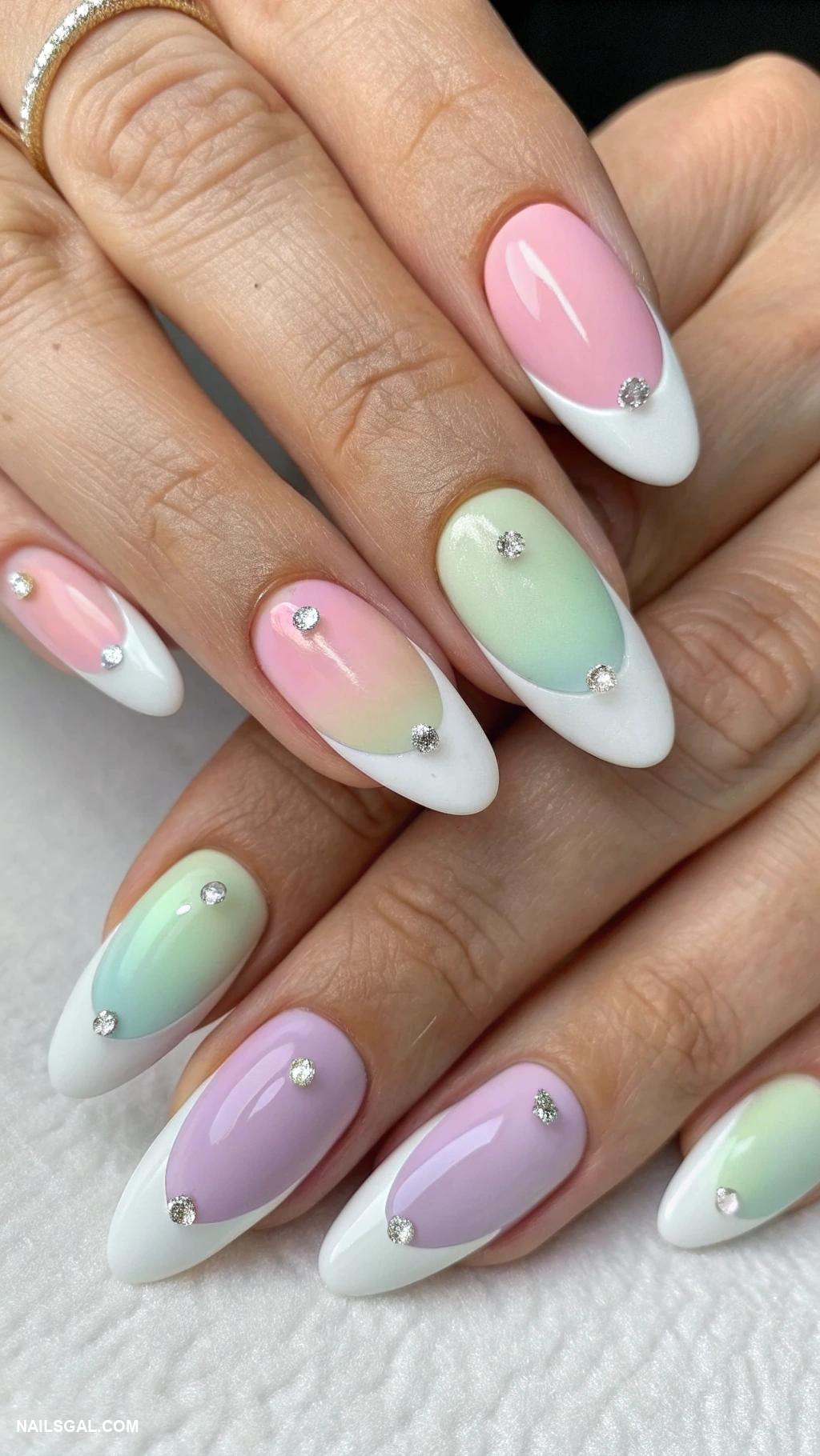 bridesmaid nails French tips with a twist of color