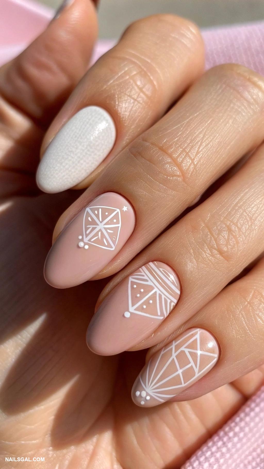 bridesmaid nails Minimalist art with negative space