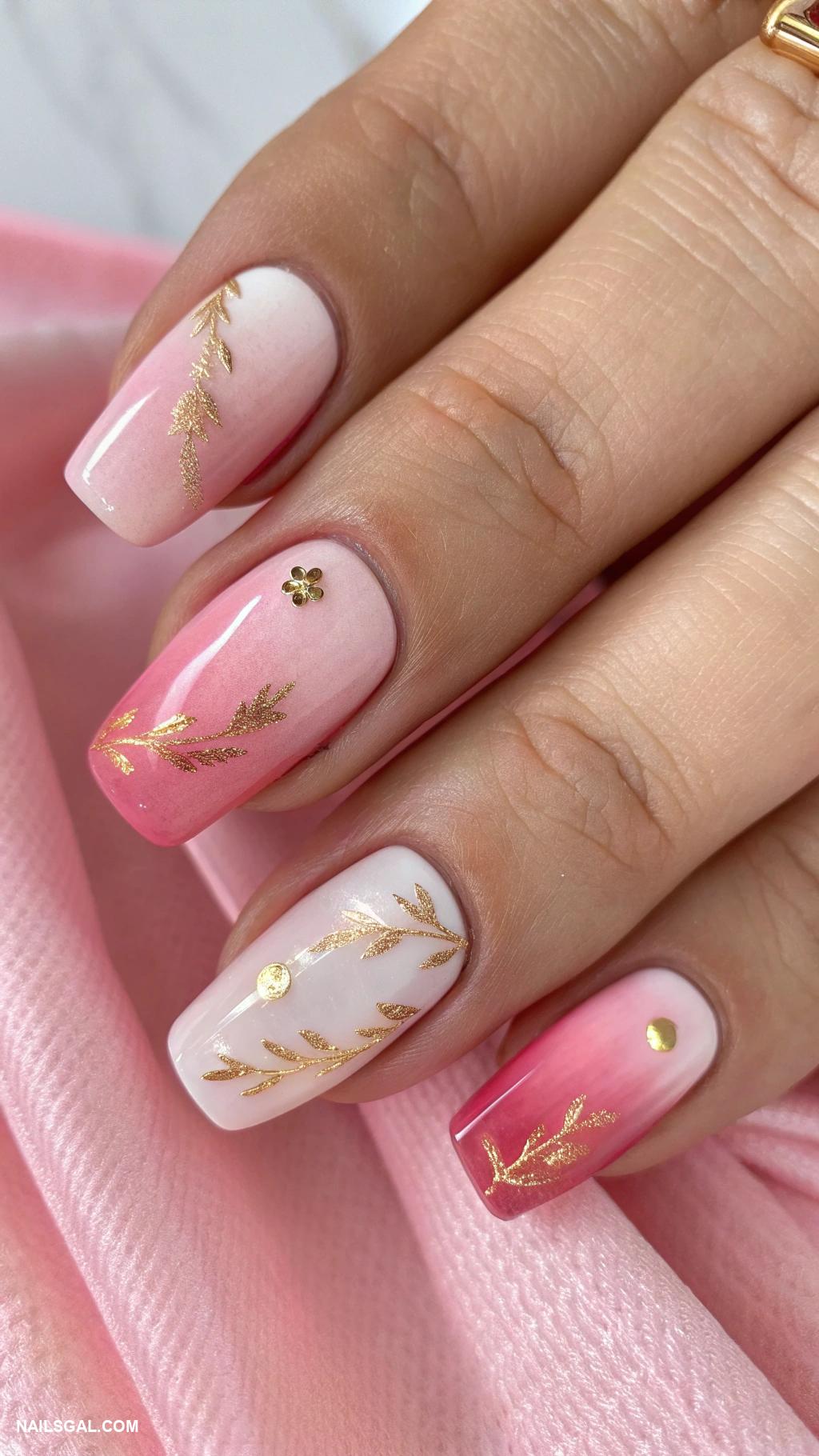 February nails Ombre rose shades for a romantic look