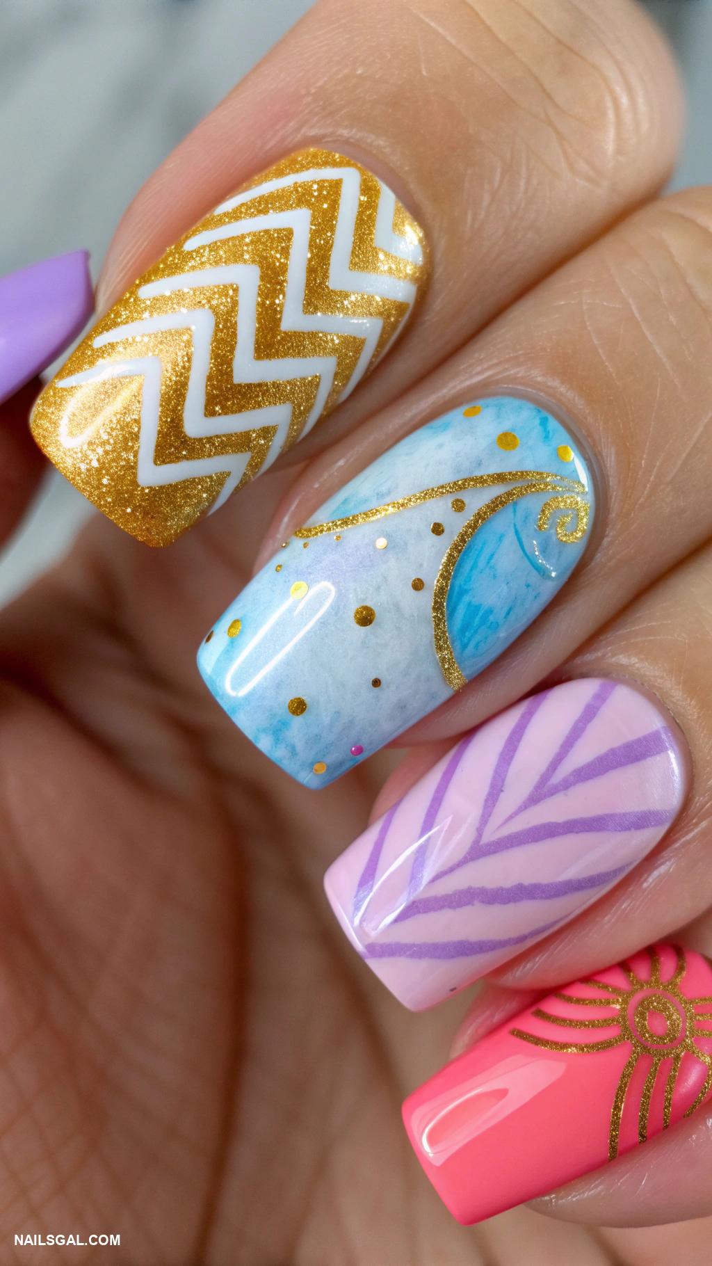 grad nails Bright abstract art inspired by achievement