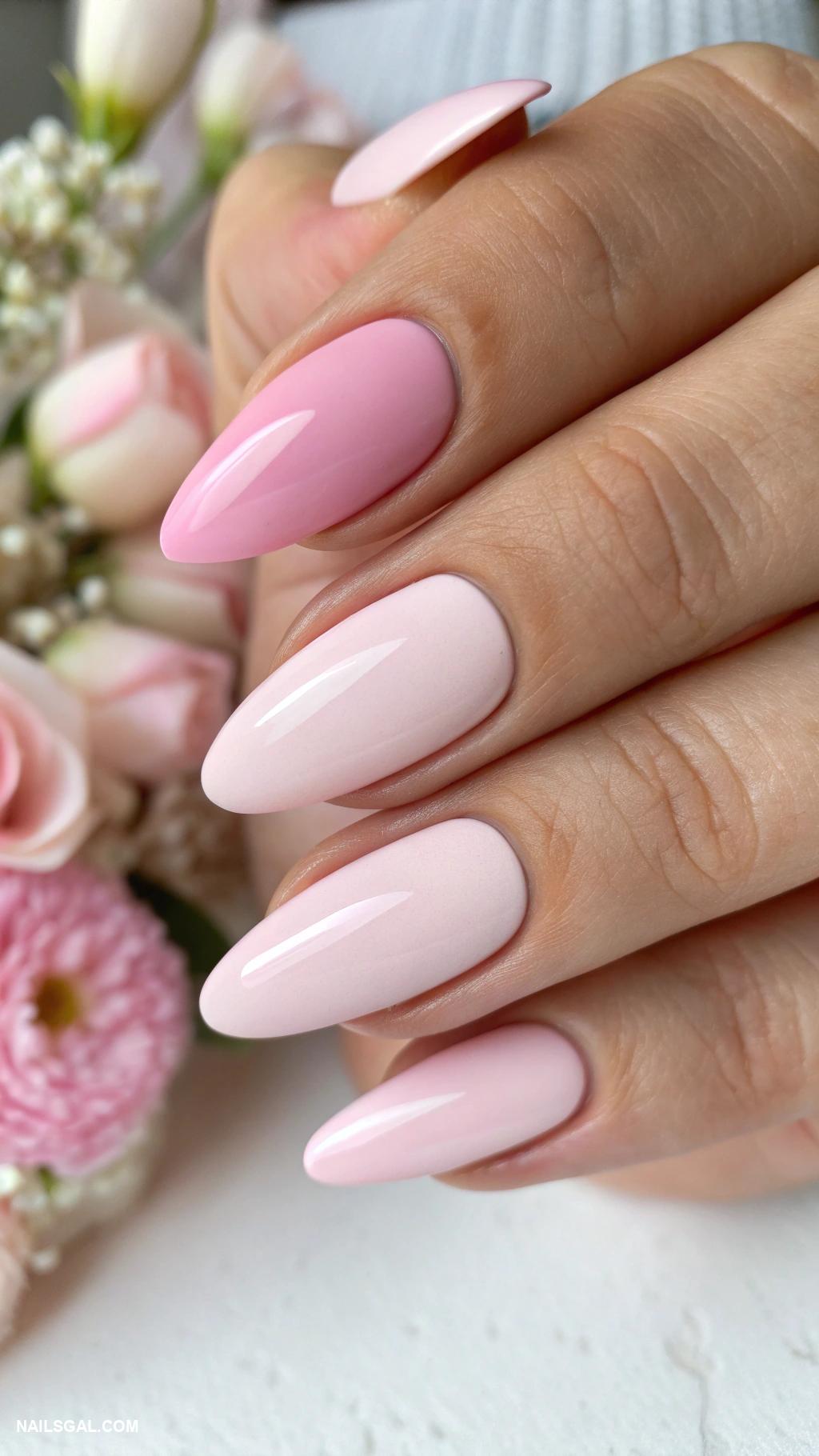 grad nails Matte nails with glossy cap top