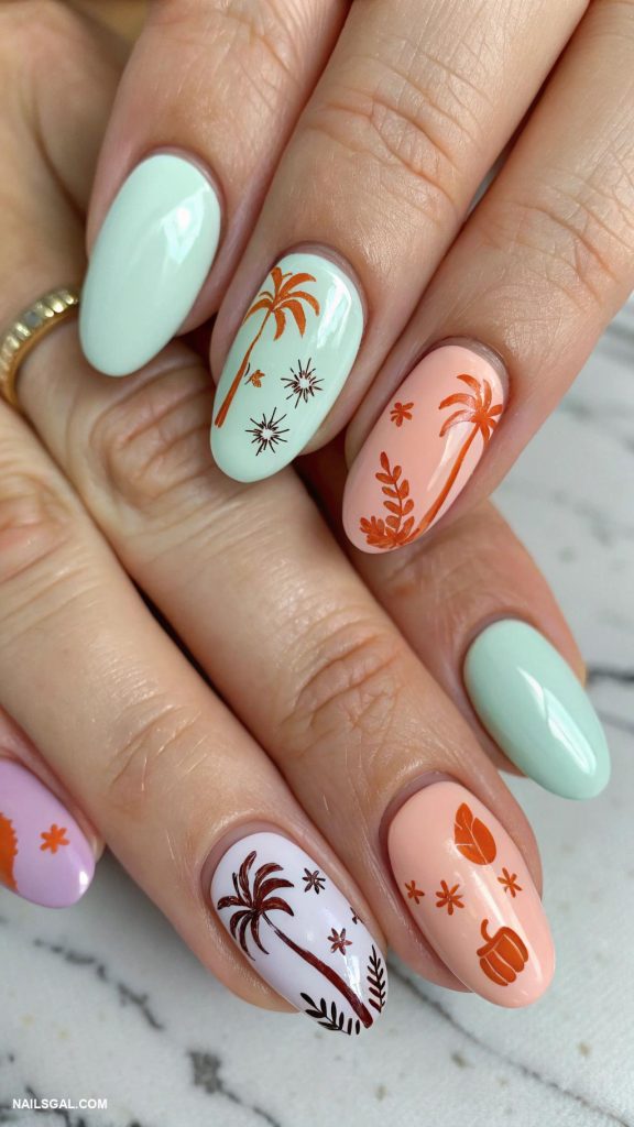 maine nails Seasonal themed nail art designs