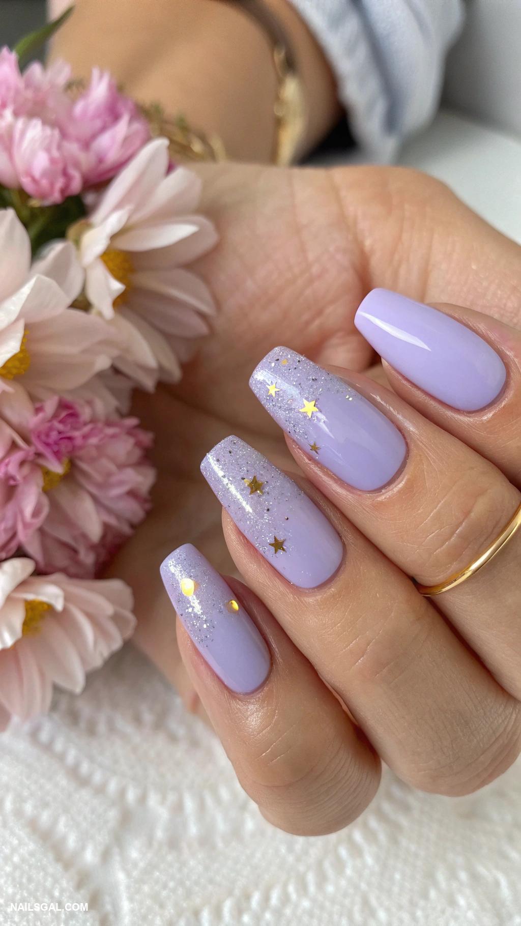 neutral nail colors Cool lavender for a trendy vibe