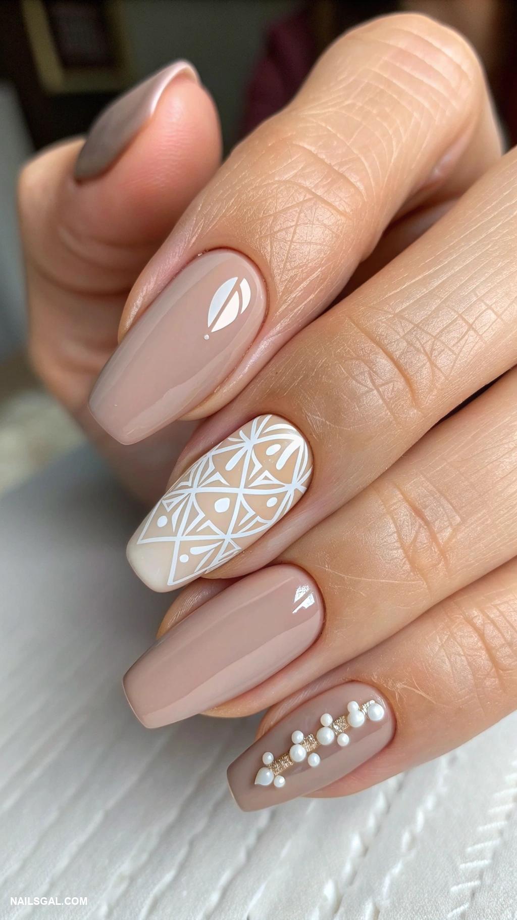 neutral nail colors Pale taupe for a classic look